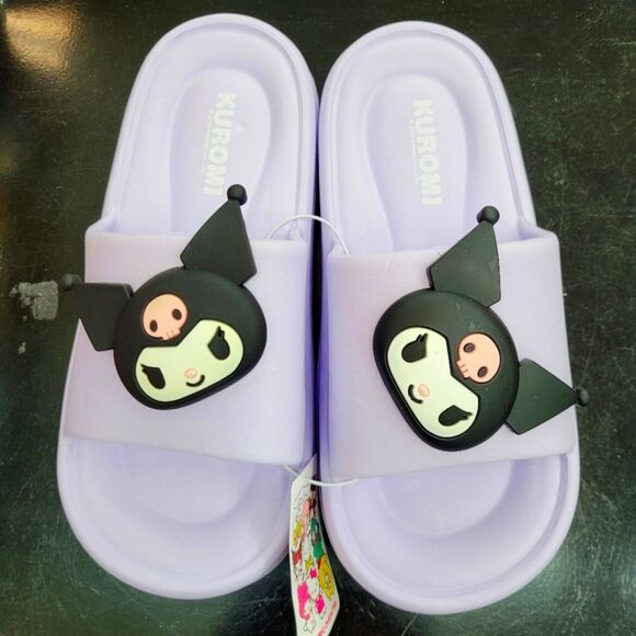 Brand New Sanrio Kuromi Big Charm Slippers Size: US 8.5 - Picture 1 of 9